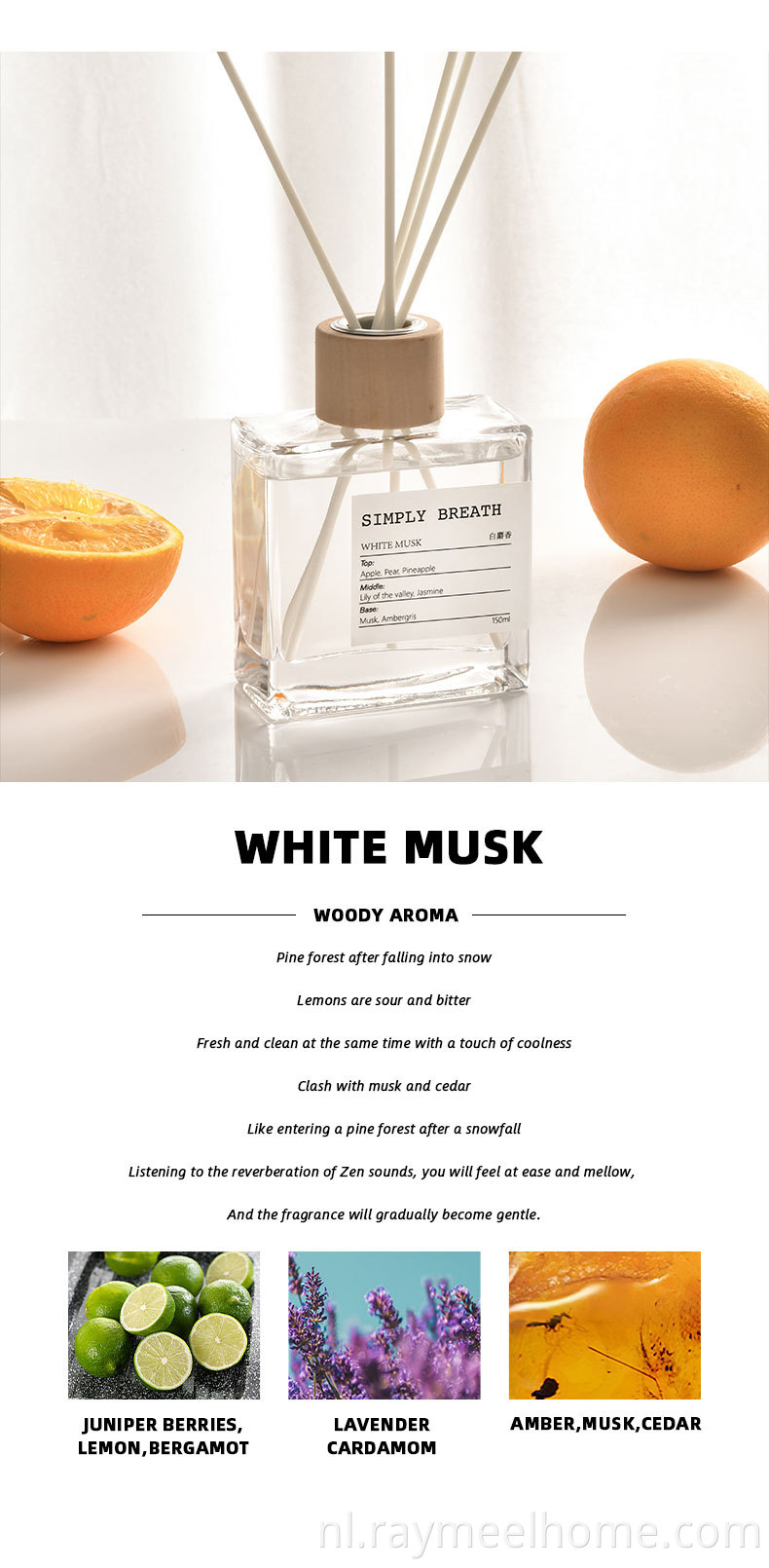 Nieuwe aankomst nieuwste ontwerpgroothandel 150 ml riet diffuser